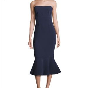 Cinq A Sept Luna Strapless Navy Dress (Size 0)